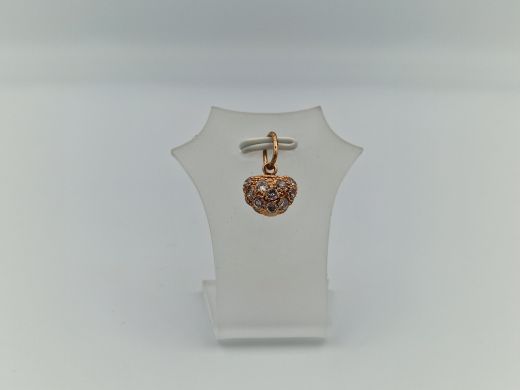 Zelta kulons ar cirkoniju, 1.28 g