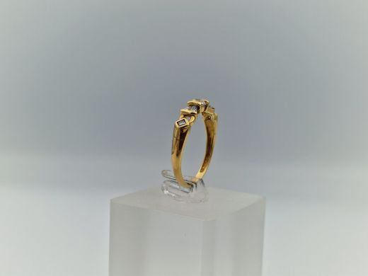 Zelta gredzens ar cirkoniju, 2.61 g, izm. 18.5