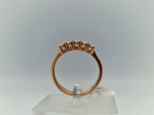 Zelta gredzens ar cirkoniju, 2.85 g, izm. 18