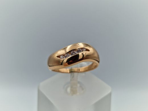 Zelta gredzens ar cirkoniju, 3.33 g, izm. 17