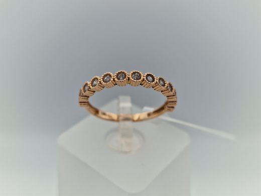 Zelta gredzens ar cirkoniju, 1.59 g, izm. 17.5