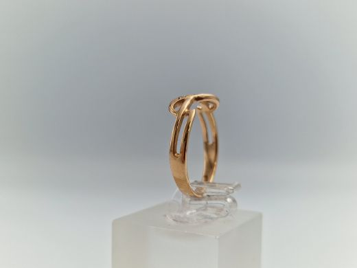 Zelta gredzens ar cirkoniju, 1.47 g, izm. 15.5