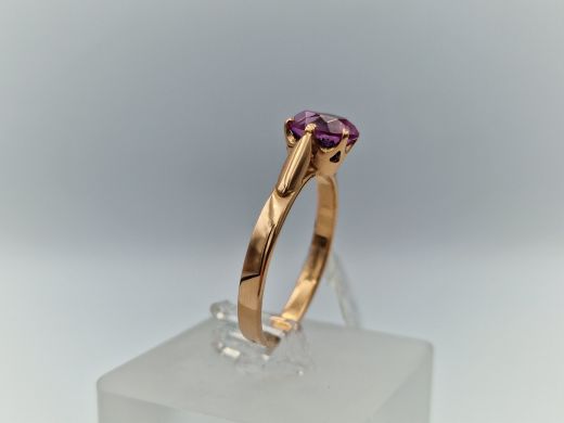 Zelta gredzens ar koraļļi, 3.05 g, izm. 19.5