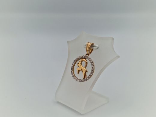 Zelta kulons ar cirkoniju, 1.45 g