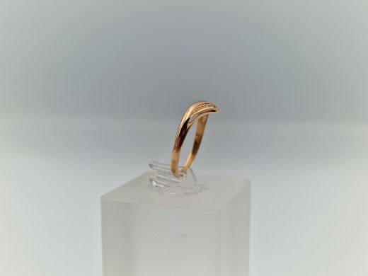 Zelta gredzens ar cirkoniju, 1.3 g, izm. 17.5