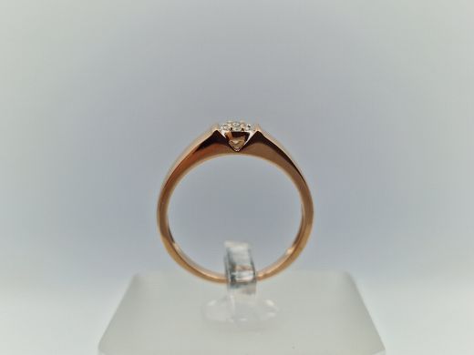 Zelta gredzens ar briljantiem, 1.91 g, izm. 16