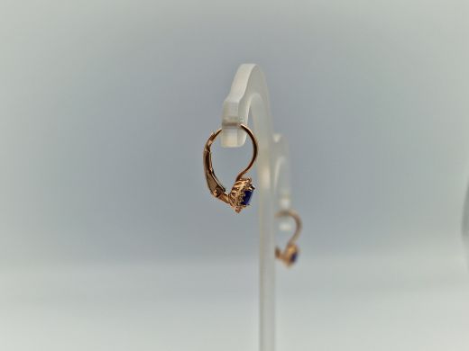 Zelta auskari ar cirkoniju, 1.79 g