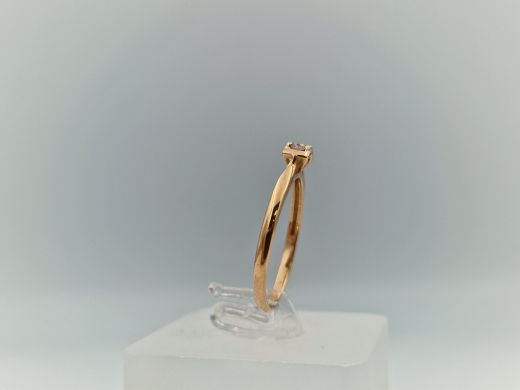 Zelta gredzens ar cirkoniju, 1.27 g, izm. 17.5