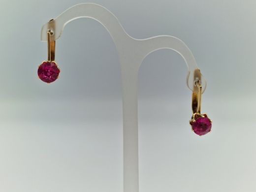 Zelta auskari ar koraļļi, 3.55 g