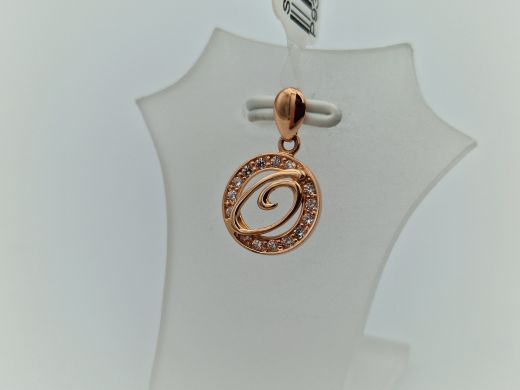 Zelta kulons ar cirkoniju, 0.87 g