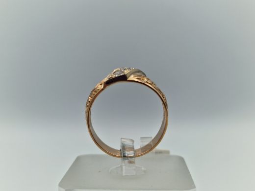Золотое кольцо с цирконом, 3.5 г, разм. 19