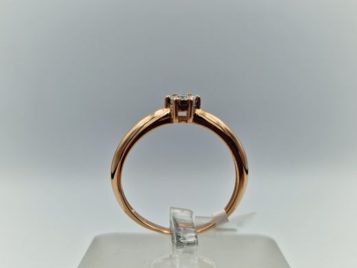 Zelta gredzens ar briljantu, 1.67 g, izm. 16.5