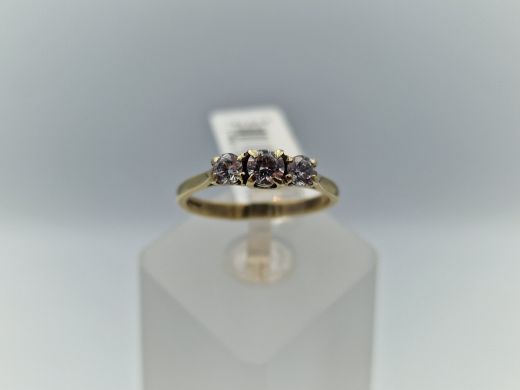 Zelta gredzens ar cirkoniju, 2.41 g, izm. 17