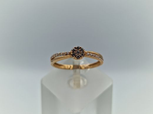 Zelta gredzens ar cirkoniju, 1.54 g, izm. 18.5