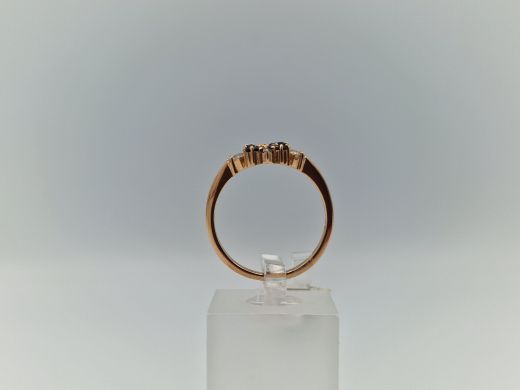 Zelta gredzens ar cirkoniju, 2.77 g, izm. 18