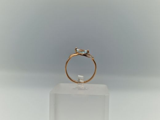 Zelta gredzens ar topāzu, 1.24 g, izm. 16