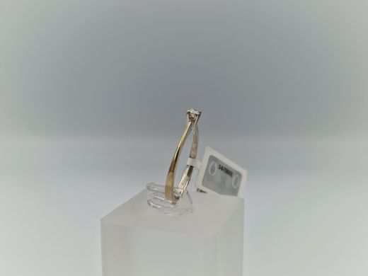 Zelta gredzens ar briljantu, 2.14 g, izm. 17