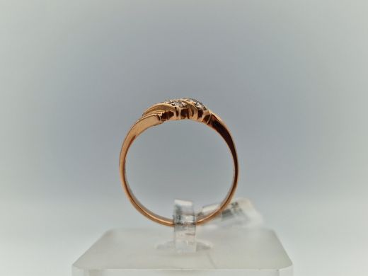 Zelta gredzens ar cirkoniju, 1.92 g, izm. 17