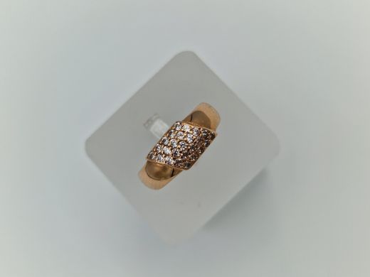 Zelta gredzens ar cirkoniju, 2.23 g, izm. 16