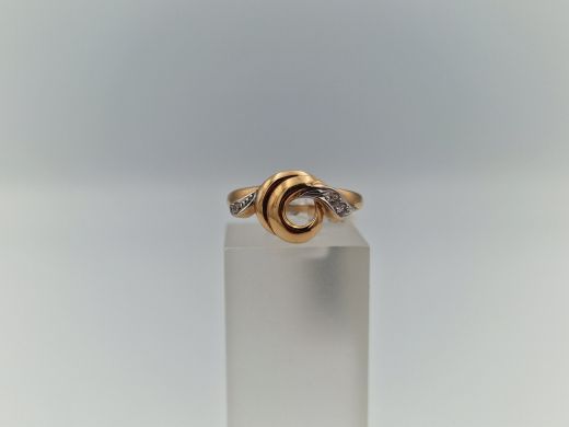 Zelta gredzens ar cirkoniju, 1.93 g