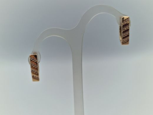 Zelta auskari ar cirkoniju, 2.09 g