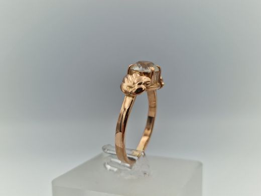 Zelta gredzens ar cirkoniju, 3.77 g, izm. 18.2