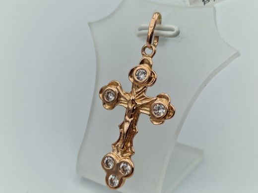 Золотой кулон с цирконом, 2.75 г