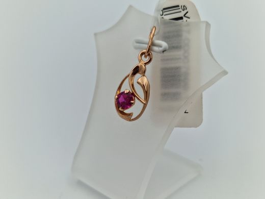 Zelta kulons ar koraļļi, 1.02 g