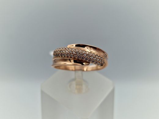 Zelta gredzens ar cirkoniju, 2.61 g, izm. 19.5