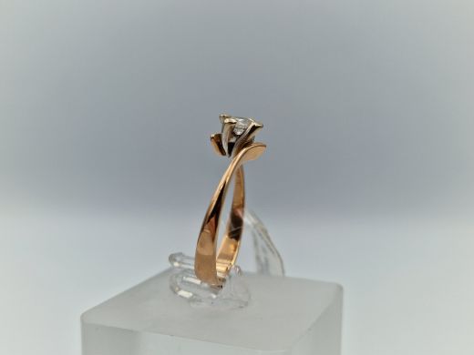 Zelta gredzens ar cirkoniju, 3 g, izm. 18