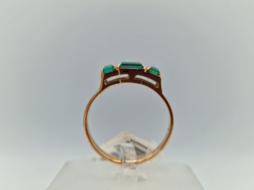 Zelta gredzens ar cirkoniju, 2.44 g, izm. 18