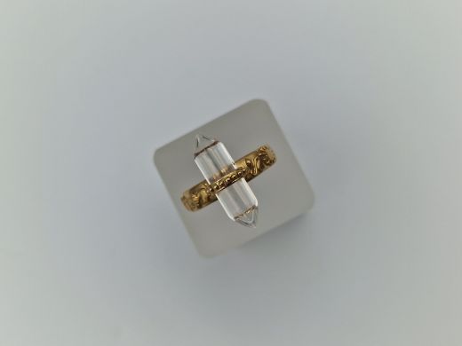 Zelta gredzens ar cirkoniju, 4.3 g, izm. 19.8