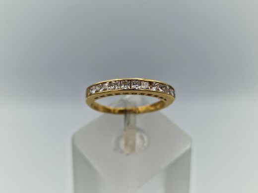 Zelta gredzens ar cirkoniju, 2.61 g, izm. 17