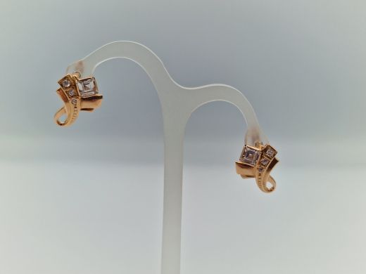 Zelta auskari ar cirkoniju, 3.06 g