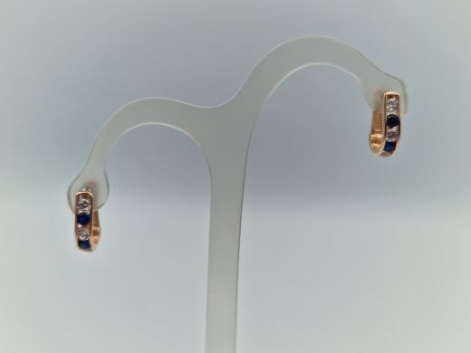 Zelta auskari ar cirkoniju, 1.1 g