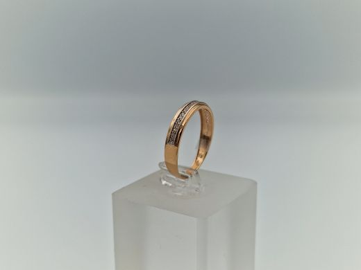 Zelta gredzens ar cirkoniju, 1.57 g, izm. 17.5