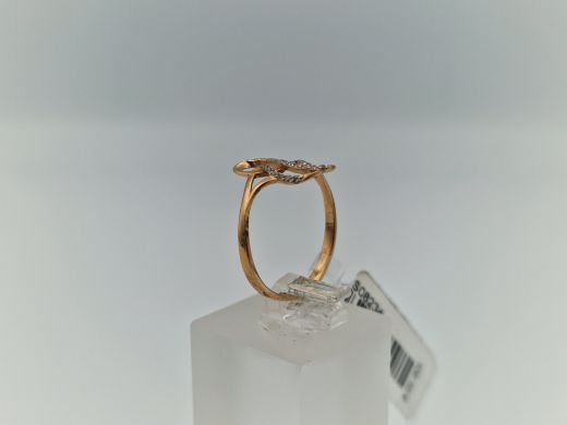 Zelta gredzens ar cirkoniju, 1.42 g, izm. 17