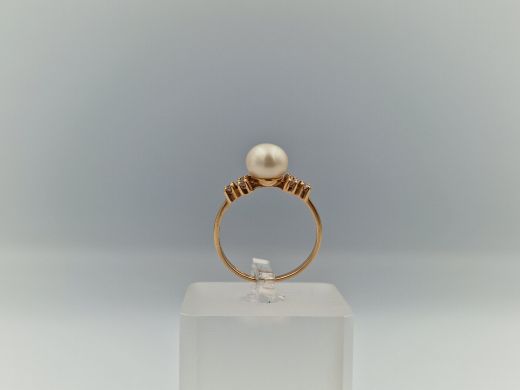 Zelta gredzens ar cirkoniju, 2.73 g, izm. 18.5