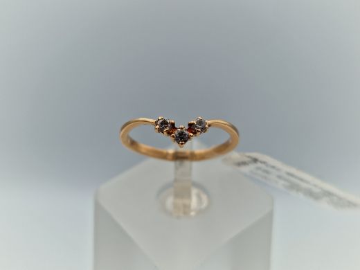 Zelta gredzens ar cirkoniju, 1.47 g, izm. 16.5