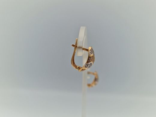 Zelta auskari ar cirkoniju, 4.49 g