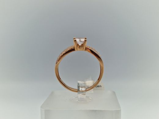 Zelta gredzens ar cirkoniju, 2.61 g, izm. 18