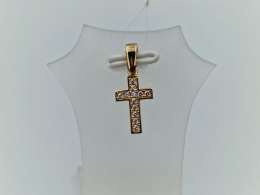 Золотой кулон с цирконом, 0.85 г