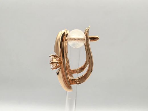 Zelta auskari ar cirkoniju, 3.29 g