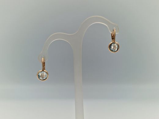 Zelta auskari ar cirkoniju, 1.43 g