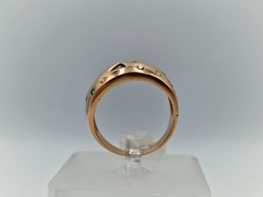 Zelta gredzens ar cirkoniju, 4.17 g, izm. 17.2
