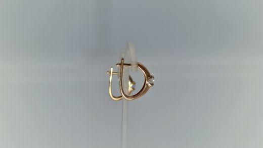 Zelta auskari ar cirkoniju, 3.38 g