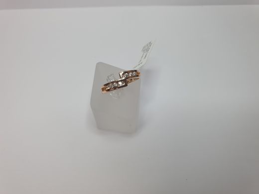 Zelta gredzens ar cirkoniju, 3.06 g, izm. 18.5