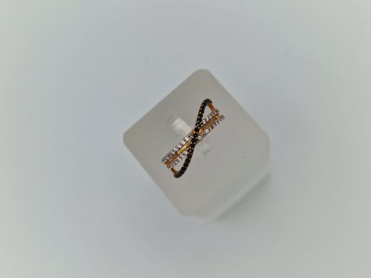 Zelta gredzens ar cirkoniju, 2.18 g, izm. 16.5