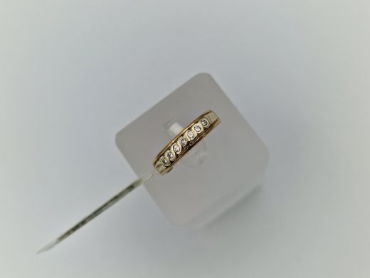 Zelta gredzens ar briljantiem, 2.94 g, izm. 16.5