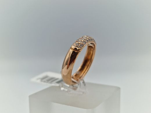 Zelta gredzens ar cirkoniju, 4.28 g, izm. 18